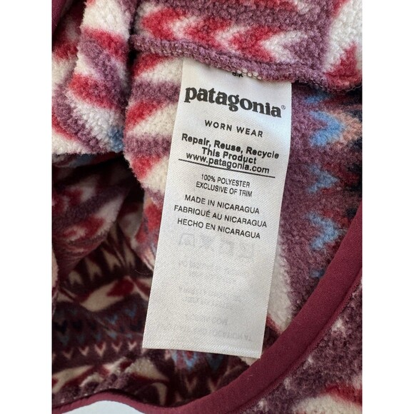 PATAGONIA Synchilla Lightweight Kuta Klash Aztec Snap-T Fleece Pullover Large - Picture 8 of 14